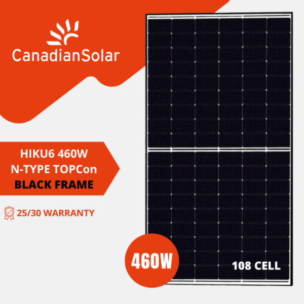 460w Canadian Solar Ntype TOPCon Black Frame 35 unités