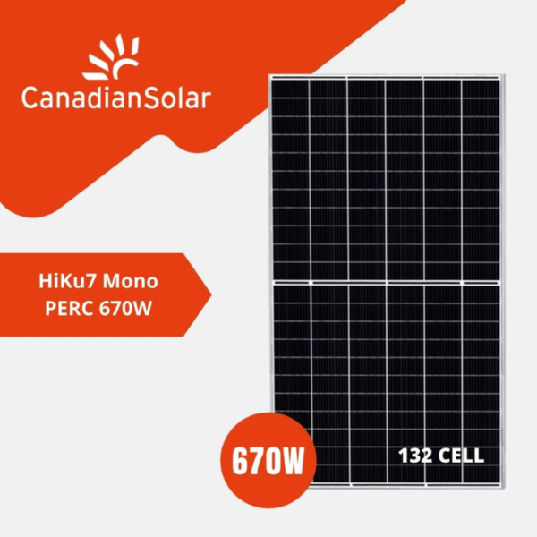 670w Canadian Solar Monocristallin 31 unités