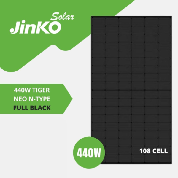 440w Jinko Tiger Neo Ntype 108 cellules Full Black 36 unités